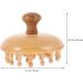 Minkissy Beech Massage Curb - Scalp & Head Massage Device Wooden Shampoo Brush & Peeling Tools for Relaxation - Buy Online on GoSupps.com
