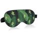 Sleep Mask Light Blocking Tropical Frogs Insect Eye Mask for Sleeping with Adjustable Strap Palm Leaf Lightweight Eye Covers for Sleeping for Men Women Work Travel Naps Color 1