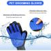 Pet Grooming Glove Pet Brush Glove Deshedding Brush Glove Pet Hair Remover Brush Bath Tool for Pets Grooming Pet Mitt For Dogs Cats & Horses with Long/Short/Curly Hair (Blue) - Buy Online on GoSupps.com