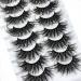 Shop New 8 Pair 25mm Fluffy Dramatic Long False Eyelashes - Soft Handmade Reusable Volume Lashes | Makeup Essentials #6D-13 - Buy Online on GoSupps.com