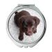 Mirror makeup mirror Puppy Labrador Purebred Retriever Dog Pet Brown pocket mirror portable mirror
