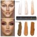 Double-Head 2-in-1 Highlighter & Contour Stick Set - Lotus & Light Brown | Long Lasting Contouring Cream | Cosmetics Makeup Set - Buy Online on GoSupps.com