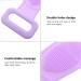 ARTIBETTER Silicone Exfoliating Back Scrubber with Long Handle - Bath Massage Towel for Deep Cleaning and Skin Exfoliation (Violet) - Buy Online on GoSupps.com