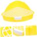 BELLIFFY Box Rabbit Toilet Ferret Litter Sand Bath for Hamsters Dwarf Hamster Toilet Bunny Potty Rat Plastic 25X19X10CM Yellow - Buy Online on GoSupps.com