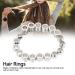 18-Piece Dreadlocks Hair Braiding Cuffs - Stainless Steel Pearls & Hair Clips for Weddings Fashion Shows & More | Stylish Hair Accessories - Buy Online on GoSupps.com