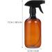 Uonlytech 4pcs Amber Plastic Spray Bottles 500ml - Refillable Empty Spray with Black Trigger for Essential Oils & Cleaning Solutions - International Shipping Available - Buy Online on GoSupps.com