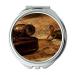 YENDOSTEEN Mirror Compact Mirror Map Wallpaper map arizona pocket mirror portable mirror