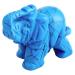 NUPUYAI ELEFANT figure gemstone crystal blissful feast stone lucky charm elephant figure Reiki fengshui decoration 8#blue Howlith turquoise