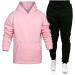 Hanxiulin Men's Training Suit - Casual Jogging & Sports Zipper Pants & Sweatshirt in Pink Size 3XL | International Shipping Available - Buy Online on GoSupps.com