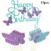 OLACD Birthday Cake Glittering Butterfly Decoration: Cupcake Paper Pick with 13PCS for Party Toppings - Buy Online on GoSupps.com
