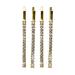 Clear Rhinestone Studded Hair Barette Bobby Pin Clip | 4 Count | Gold