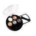 HugeStore 5 Colors Eyeshadow Palette Glitter Eye Version Shimmer Metallic Eyeshadow Brown