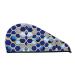 Blue Hexagon & Diamond Coral Velvet Dry Hair Cap | Travel Pool & Bath Use - Buy Online on GoSupps.com