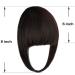 French Bangs Hair Clip Extension - Natural Full Front Neat Bangs with Temples - Dark Brown (Pack of 1) - Buy Online on GoSupps.com
