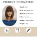 OUFEI Brown mixed Auburn Bob Wig With Bangs Short Straight Wig For Women Synthetic Hair Wigs for Daily Party Cosplay Wear Brown mixed Auburn(9059-2) - Buy Online on GoSupps.com