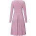 OUGES Women's V-Neck Maternity Nursing Dress with Pockets - S Pink - Buy Online on GoSupps.com