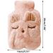 Portable Cartoon Cute Heat Bottle with Cover - Soft Plush Hot Water Bag - Long-lasting Winter Hand Warmer - Gray Eye Design - Buy Online on GoSupps.com