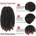 8 Pack Ombre Spring Twist Crochet Hair - 8 Inch Fluffy Butterfly Locs Extensions (T1B30) - Buy Online on GoSupps.com