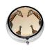 Mother and Child Girafferound Pill Box 3 Compartments Round Pill Box Organizer for Purse Or Pocket Portable Travel Pill Box