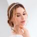 Flayem Wedding Rhinestone Headband Bridal Crystal Headband Glitter Narrow Hair Band Hoop Wedding Hair Accessories for Women and Girls (White) - Buy Online on GoSupps.com