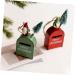 Abaodam 4pcs Box Christmas Mailbox Rustic Decorations Letters to Santa Mailbox Hanging Decor Crafts Metal Greenx4pcs 10x4.5cmx4pcs - Buy Online on GoSupps.com