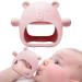 NiBaby Silicone Baby Mitten Teething Chew Toy for Babies 3-6 Months 6-12 Months  Anti-Drop Teether Glove BPA-Free for Girls and Boys Sucking Biting Needs Soothing Gums Pain Relief (Pink)