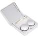 Marble Grain Contact Lens Case - Portable Square Kit with Mirror (Silver) - International Shipping Available - Buy Online on GoSupps.com