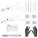 Ear Nose Piercing Needles Body Piercing Needles Kit Mix Size 12G 14G 16G 18G 20G Stainless Steel Piercing Jewelry Kit with 2 Pcs Different Piercing Clamps and Alcohol Pads, Marker Pen (Type A)