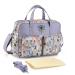 Kamay's Multifunctional Waterproof Mummy Shoulder Diaper Bag Chic Nappy Changing Bag Tote/Messenger Style Large Lightweight High-density Glossy Nylon Fabric with Changing Mat (Lavender Alpaca)