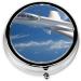 Flying Airplane Printed Mini Round Pill Box | 3 Compartment Travel Organizer | Portable Medicine Case for Home & Office - Buy Online on GoSupps.com