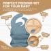 Yum Yum's Baby Bamboo Weaning Set - Iceberg Blue - Suction Bowl, Plate, Spoon, Bibs - Ideal for Baby-Led Weaning - Buy Online on GoSupps.com