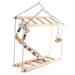 Buy Famkit Bird Toys: Wooden Hangers Stairs & Climbing Swings for Parrots Budgies & Hamsters - International Shipping Available! - Buy Online on GoSupps.com