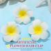Jeweky Flowers Hair Clips - Set of 3 Plumeria Hairclips for Women and Girls | Beach Flower Hair Accessory - Buy Online on GoSupps.com