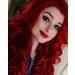 IMSTYLE Red Lace Front Wig 26inch - Long Wavy Synthetic Hair for Women - Natural Hairline - Mera Cosplay & Halloween Party - Heat Resistant - Red 3100 - Buy Online on GoSupps.com