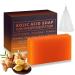 Ninnyi Turmeric Kojic Acid Dark Spot Remover Soap Bars Moisturizing Skin Lightening with Bubble Net