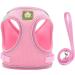Femax Adjustable Dog Harness & Leash for Small/Medium Dogs & Cats - Soft Mesh No Pull Reflective Breathable Vest for Puppies - Fits Chihuahua & Cats (Breast 35-40cm) - Pink - Buy Online on GoSupps.com