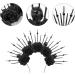 TQUXNGA Spiked Headbands Women Bride Flower Crown For Halloween Party Supply Floral Garlands Crown Hair Skull Floral Headbands Black - Buy Online on GoSupps.com