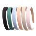 Solid Simple Headbands for Women 0.78inch Plain Soft Cloth Head Band No Slip Fashion Girls Pink Hair Bands Cute Hair Hoops hair Accessories Pack of 6 Color A
