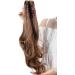 Claw Ponytail Hair Extension 18 Curly Light Brown - Clip-in Synthetic Hairpiece - Buy Online on GoSupps.com