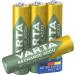 VARTA Recharge Accu Recycled Ready-to-use pre-Charged AAA Micro NiMH Rechargeable Battery (4-Pack 800 mAh) Made of 11% Recycled Material - Without Memory Effect