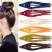 Sewooo 6 pieces hair clip plastic hair clip hair clamp french swinging combi clip card hair clips hairdresser compartment clipping hair clips combi made of plastic