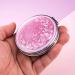 SUKPSY Compact Travel Makeup Mirror - Double-Sided Magnifying Handheld Mirror - Quicksand Glitter - Portable and Folding - Pink + Circular - Buy Online on GoSupps.com