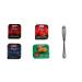 Condiment bundle with stainless steel spreader knife 15 Kraft peanut butter packets 10 Kraft strawberry jam packets 10 Kraft raspberry packets 10 Kraft blueberry packets - Perfect for on-the-go snacking and meal prep. Total of 45 portion packets.