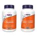 NOW L-Arginine Tablets 1000mg 120 Count & Acetyl L-Carnitine 500mg 100 vcaps L-Arginine Tablets + L-Carnitine 500mg