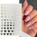 3D Heart Nail Art Stickers - Self-Adhesive Love Decals for Valentines Day Nail Decoration - Buy Online on GoSupps.com
