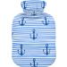 Naanle Stripes Sea Anchor 2L Hot Water Bottle with Cover - Large Transparent Hot Water Bottle for Pain Relief Bed Warmer & Cold Therapy - Buy Online on GoSupps.com