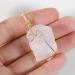 Essential Oils Diffuser Bracelet Stainless Steel Aromatherapy Life of Tree Red Refill Pads Perfume Bangle Irregular Rose Quartz Crystal Wire Wrap Pendant Necklace for Gift Set2 - Buy Online on GoSupps.com