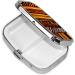 Shop African Striped Printed Square Pill Box - Portable Travel Medicine Organizer - Buy Online on GoSupps.com