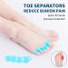Soft Gel Toe Separators - Correct Bunions & Relieve Foot Pain - 5 Pair Toe Spacers for Plantar Fasciitis, Claw Toes, Hammer Toes - Men & Women (3 Colors) - Buy Online on GoSupps.com