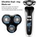 Buy 4D Silver Electric Shaver & Beard Trimmer Set for Men | International Shipping Available - Buy Online on GoSupps.com